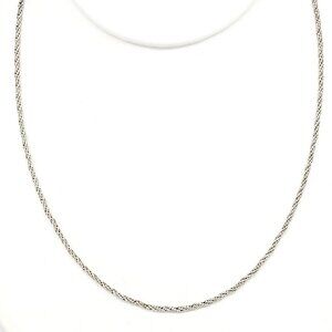 Vintage 17" Monet Rope Chain Silver Tone Classic Timeless Elegance Veratile EUC